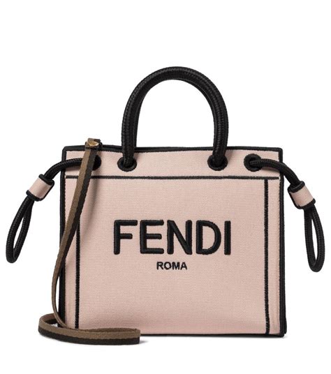 fendi roma mini canvas tote|Fendi roma bag price.